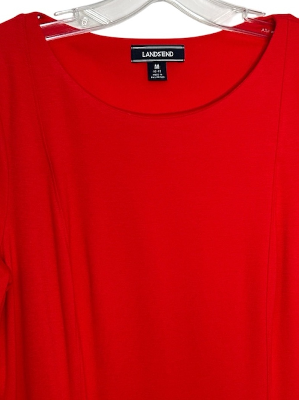 Lands End Red Fit n Flare Midi Length Dress Size Medium - Picture 4 of 9